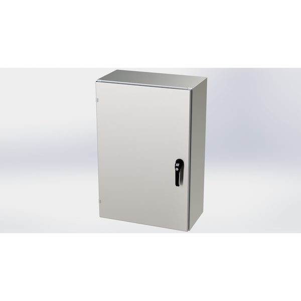 3 Point Latch with Padlock Handle Electrical Enclosures, 36 in H, 12 in D, 24 in W